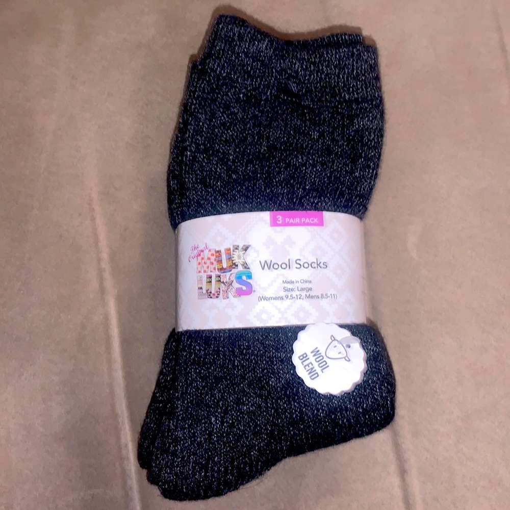 The Original Muk Luks Wool Socks in color black